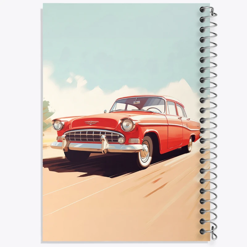 دفتر مشق 50 برگ خندالو طرح ماشین کلاسیک کد F3216