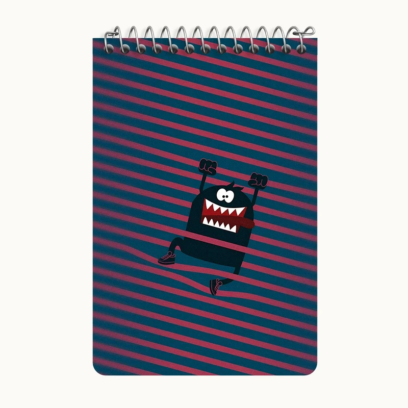 دفتر یادداشت 50 برگ خندالو طرح هیولای کیوت کد F4035