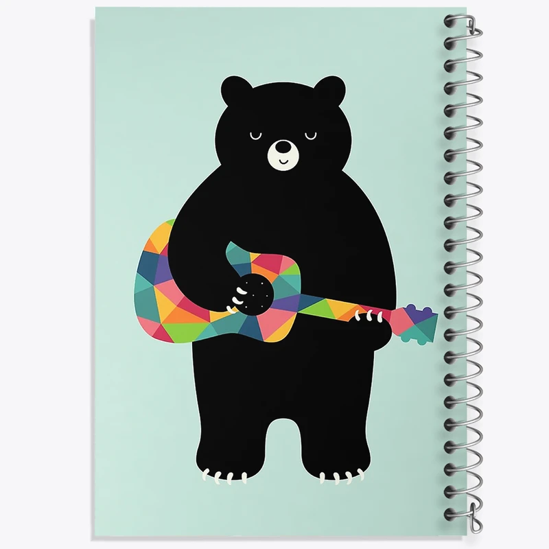 دفتر طراحی 50 برگ خندالو طرح خرس  کد 5080