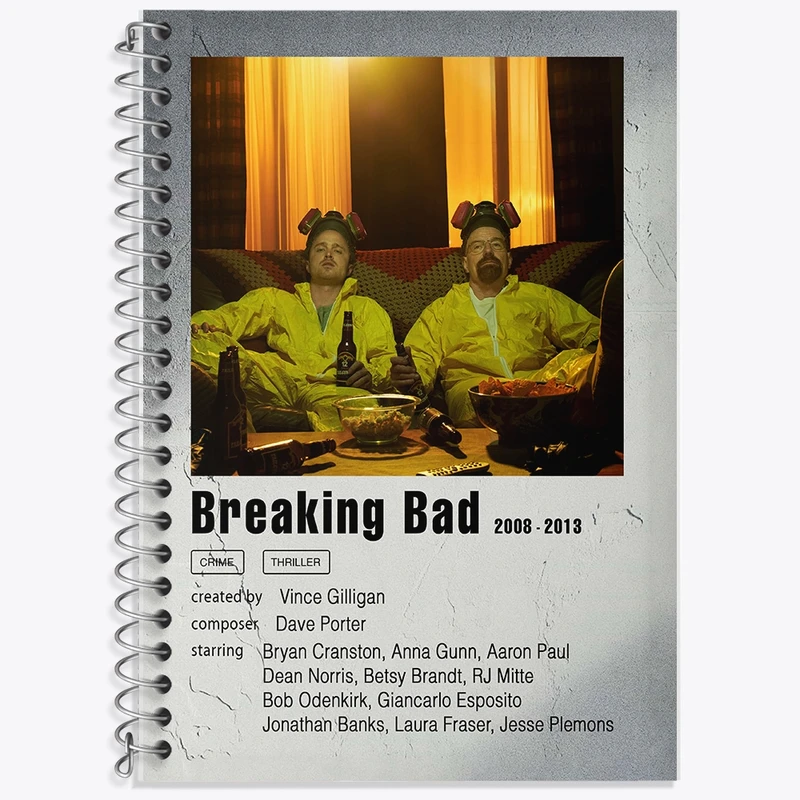 دفتر زبان 50 برگ خندالو مدل سه خط طرح بریکینگ بد (Breaking Bad) کد F11297