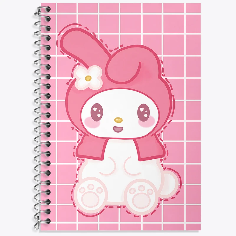 دفتر زبان دوخط 50 برگ خندالو طرح کرومی (Kuromi) کد N7800