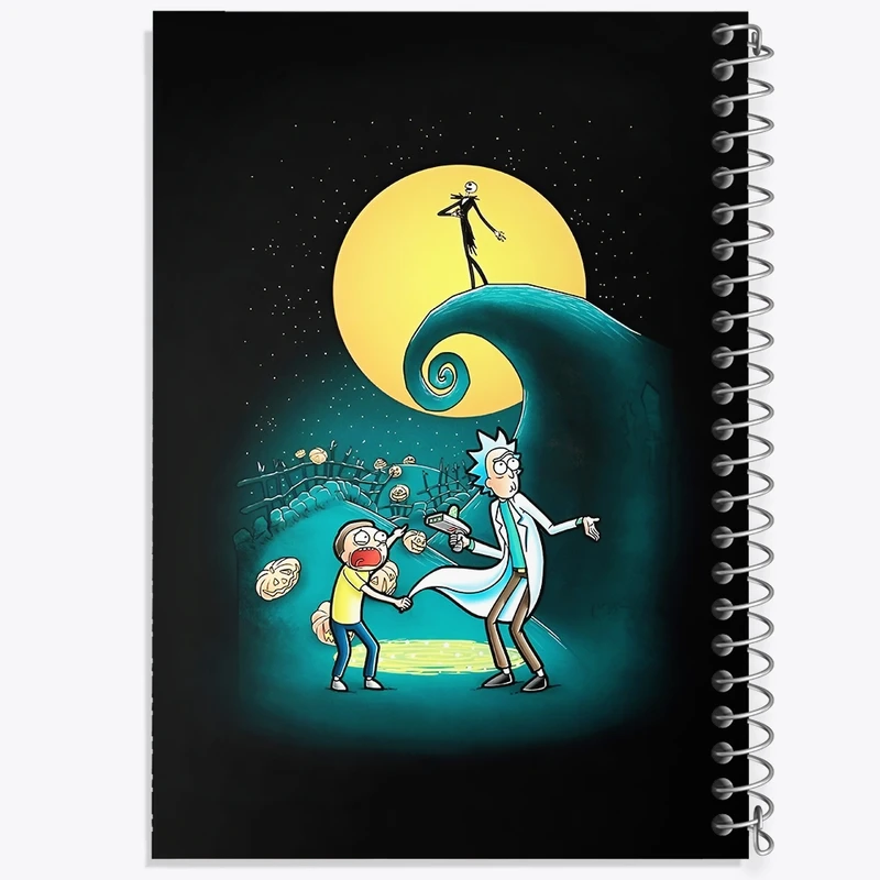 دفتر شطرنجی 50 برگ خندالو طرح ریک و مورتی (Rick and Morty) کد F4931