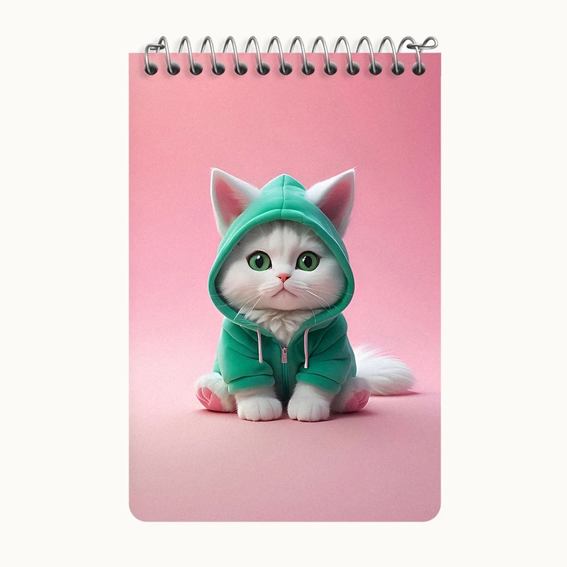دفتر یادداشت 50 برگ خندالو طرح گربه بامزه کد F7057