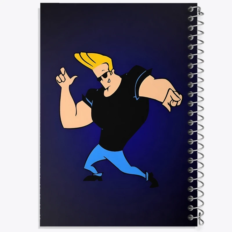 دفتر ژورنال نویسی 50 برگ خندالو مدل نقطه ای طرح جانی براوو (Johnny Bravo) کد F8864
