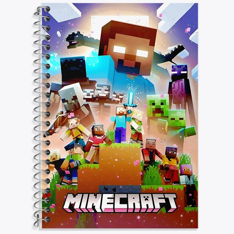 دفتر لغت 50 برگ خندالو طرح ماینکرافت (Minecraft) کد F14388