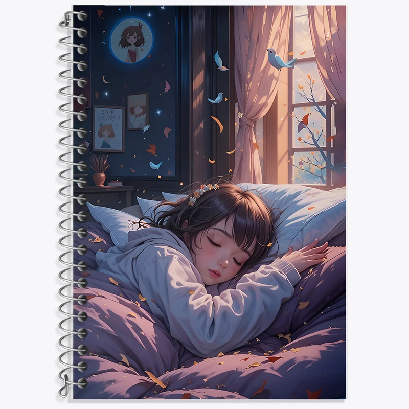 دفتر زبان 50 برگ خندالو مدل دو خط طرح دخترانه کد F11700