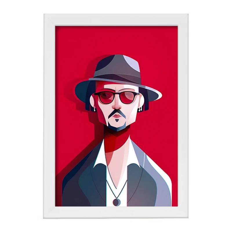 تابلو خندالو طرح جانی دپ (Johnny Depp) کد F14370