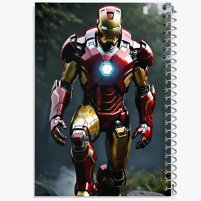 دفتر شطرنجی 50 برگ خندالو طرح مرد آهنی مارول (Marvel) کد F4992