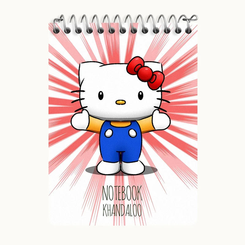 دفتر یادداشت 50 برگ خندالو طرح هلو کیتی (Hello Kitty) کد N7819