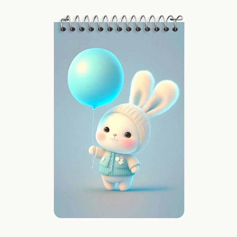 دفتر یادداشت 50 برگ خندالو طرح خرگوش بامزه کد F5772