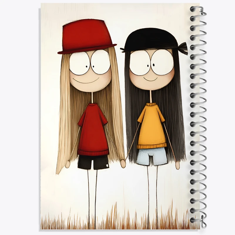 دفتر لیست خرید 50 برگ خندالو طرح دو دوست کد F12837