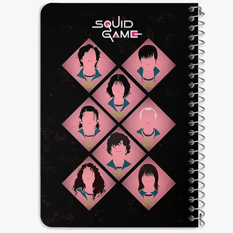 دفتر یادداشت 50 برگ خندالو طرح بازی مرکب (Squid Game) کد F10137