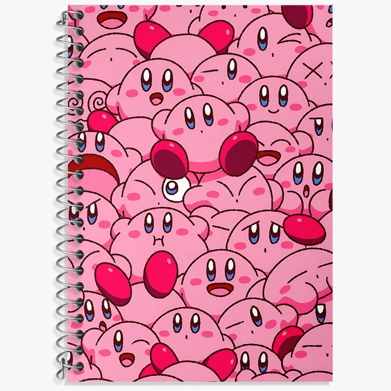 دفتر زبان دوخط 50 برگ خندالو طرح بازی کربی مات (Kirby Game frosted) کد N7787