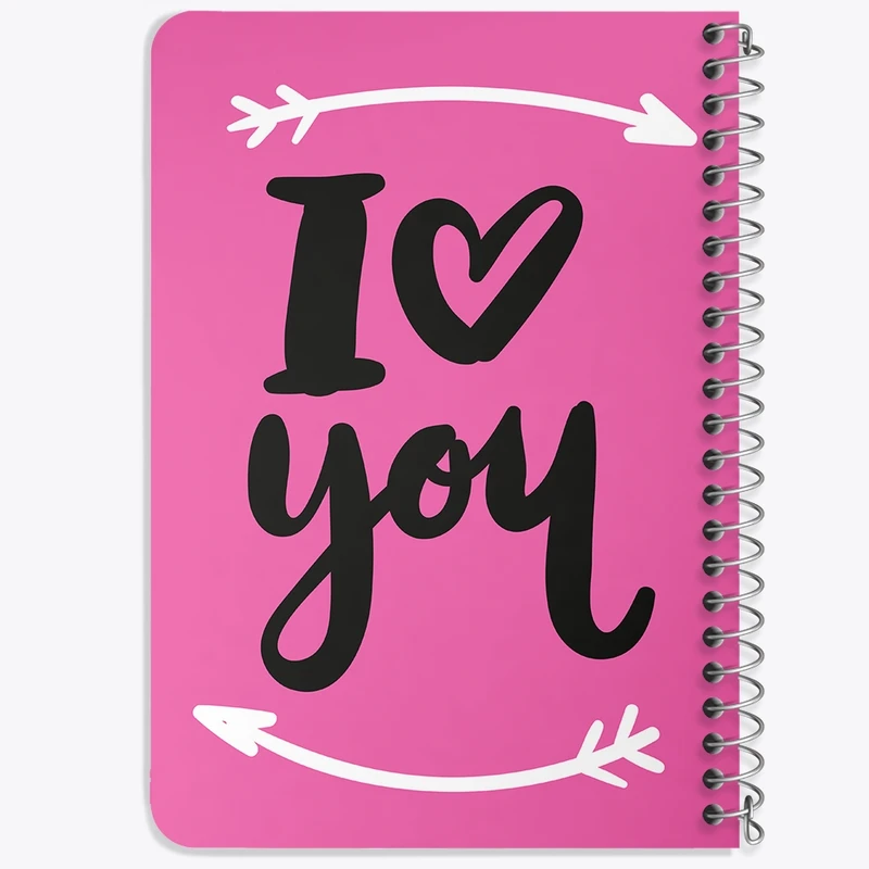 دفتر یادداشت 50 برگ خندالو طرح I Love You کد N256