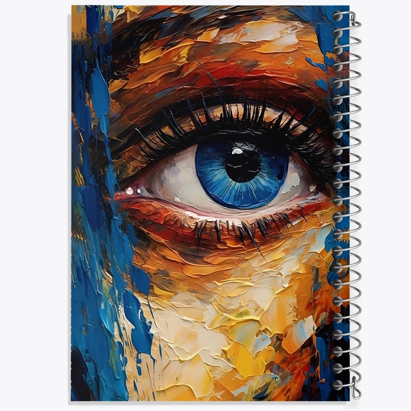 دفتر شطرنجی 50 برگ خندالو طرح نقاشی چشم کد F4965