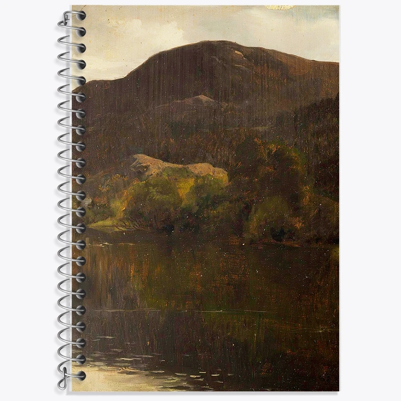 دفتر لغت 50 برگ خندالو طرح نقاشی یک دریاچه اثر آدولف تایدمند کد F12333