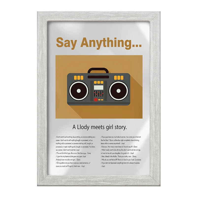 تابلو خندالو طرح هرچی خواستی بگو (Say Anything) کد F13857