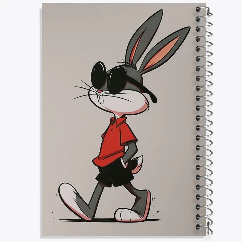 دفتر طراحی 50 برگ خندالو طرح باگز بانی کد F2238