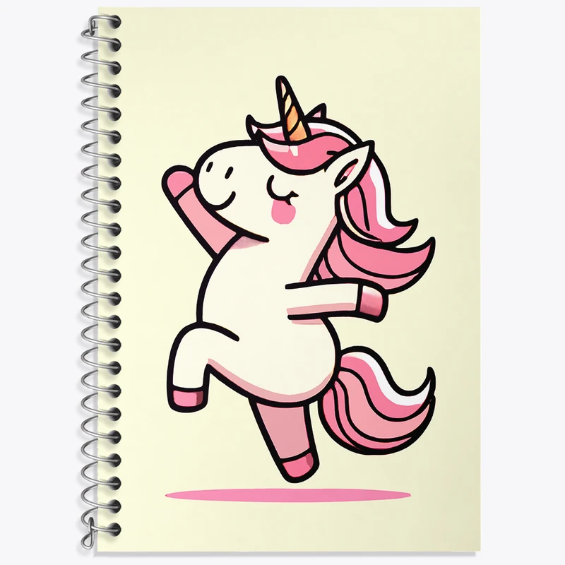 دفتر زبان 50 برگ خندالو طرح اسب تک شاخ کد N6450