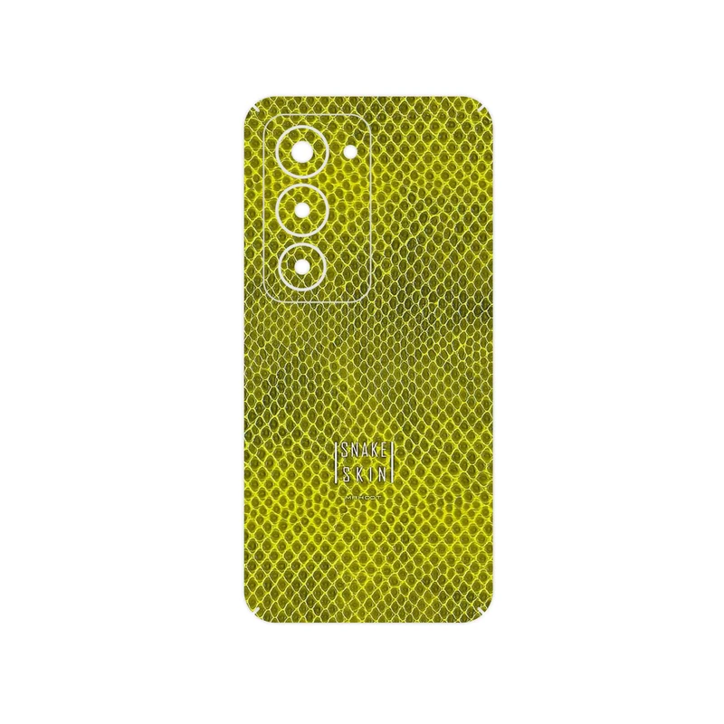 برچسب پوششی ماهوت مدل Yellow Snake Skin مناسب برای گوشی موبایل شیائومی Redmi 15 4G