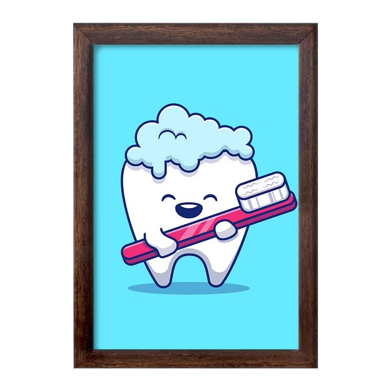 تابلو خندالو طرح دندان و دندان پزشکی کودکانه کد 36754