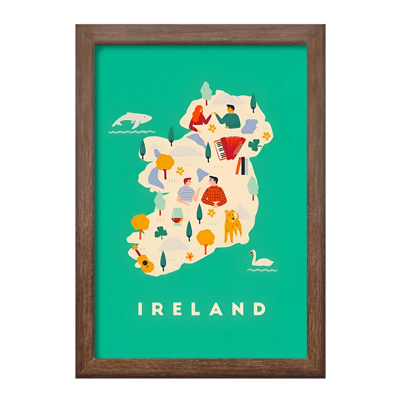 تابلو خندالو طرح ایرلند (Ireland) کد F14365