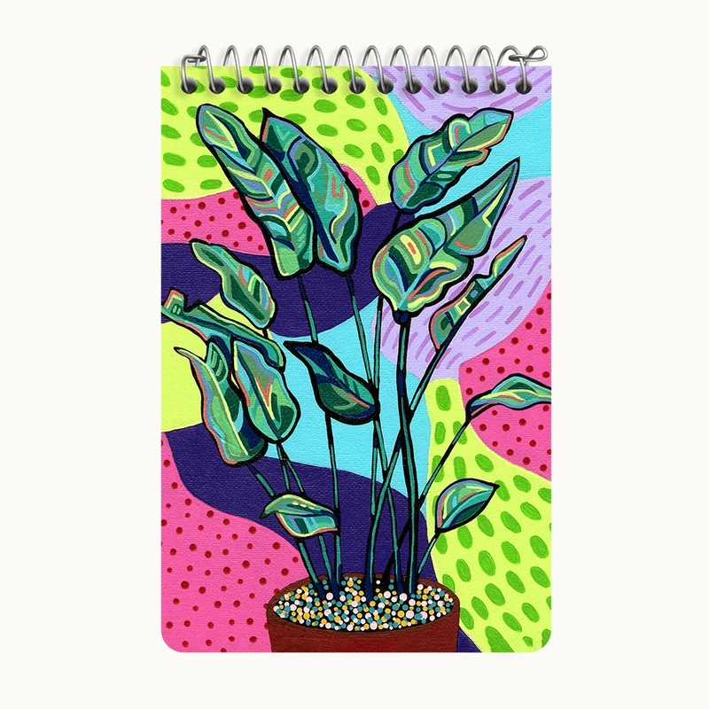 دفتر یادداشت 50 برگ خندالو طرح گلدان گل کد F14120