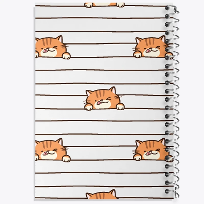 دفتر طراحی 50 برگ خندالو طرح گربه (Cat) کد N958
