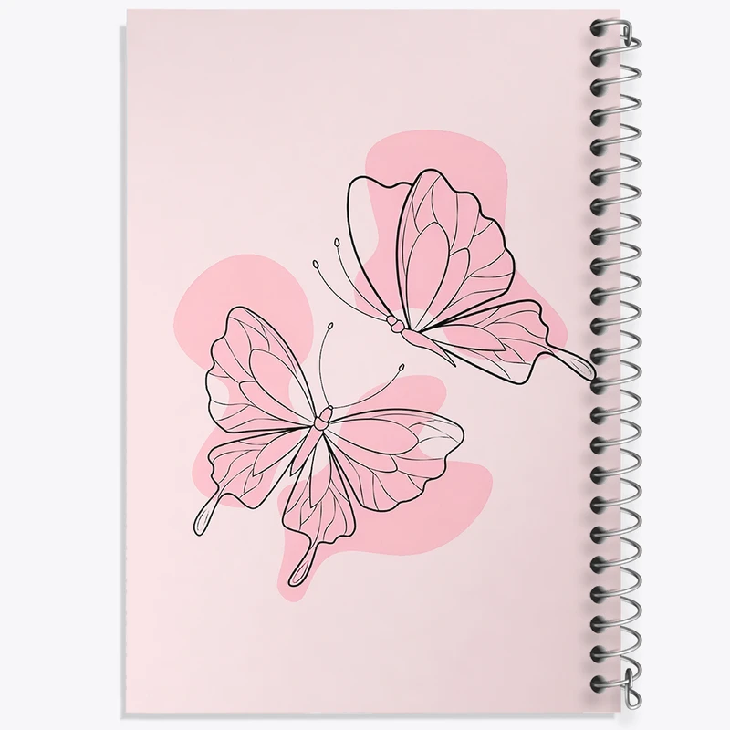 دفتر مشق 100 برگ خندالو طرح پروانه مینیمال کد F3639