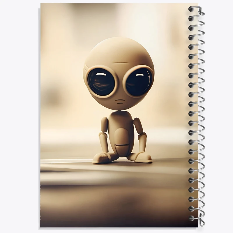 دفتر مشق 100 برگ خندالو طرح آدم فضایی کیوت کد F13693