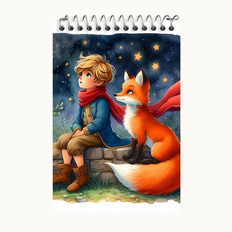 دفتر یادداشت 50 برگ خندالو طرح شازده کوچولو (The Little Prince) کد F6137