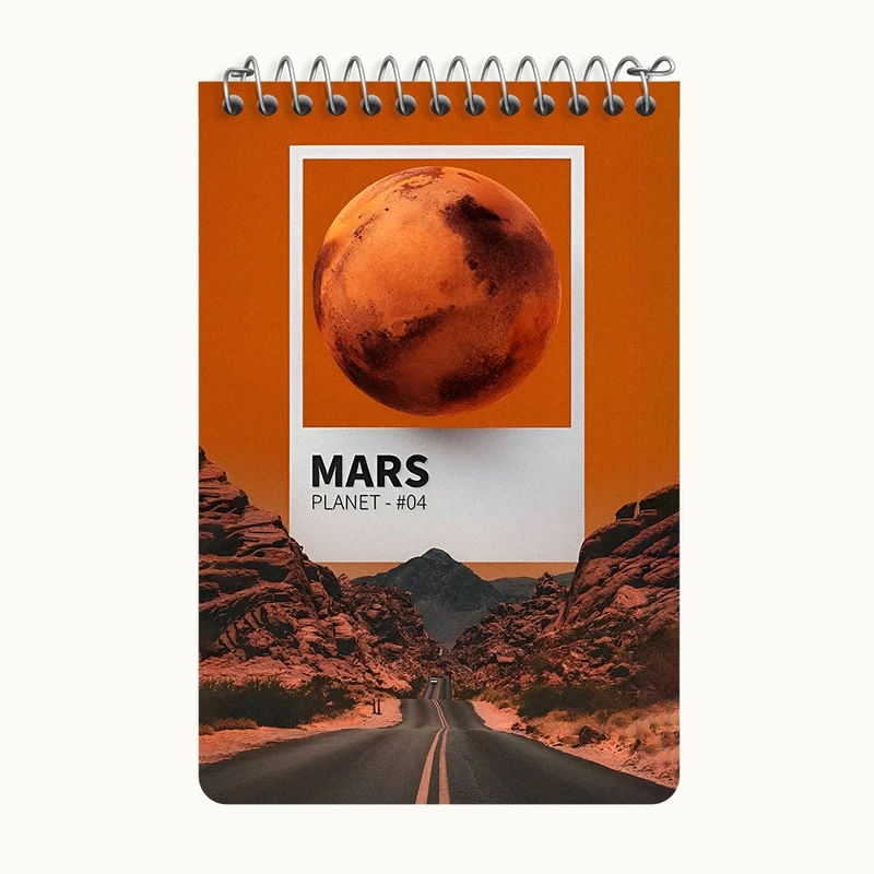 دفتر یادداشت 50 برگ خندالو طرح مریخ (Mars) کد F10810