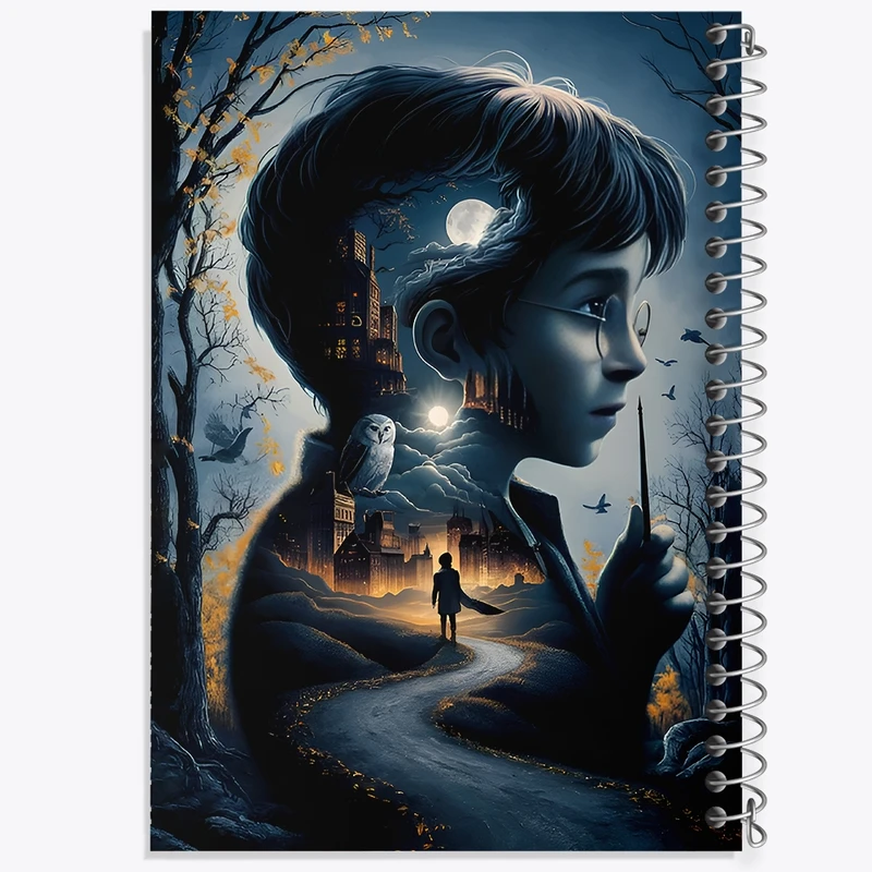 دفتر ژورنال نویسی 50 برگ خندالو مدل نقطه ای طرح هری پاتر (Harry Potter) کد F12047