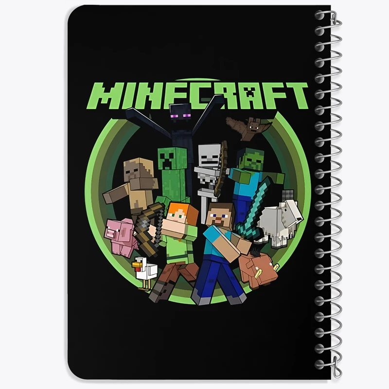 دفتر یادداشت 50 برگ خندالو طرح ماینکرافت (Minecraft) کد F3498