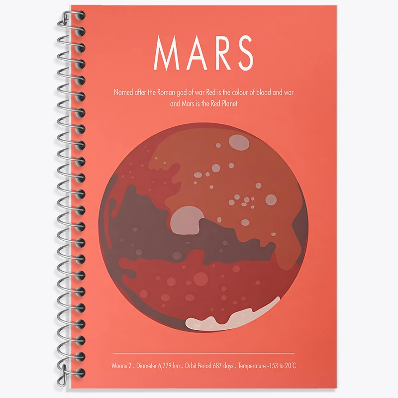 دفتر نت موسیقی 50 برگ خندالو طرح مریخ (Mars) کد F13884