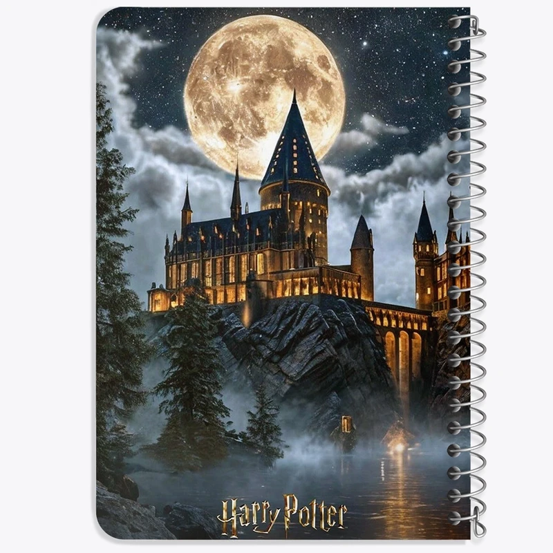 دفتر یادداشت 50 برگ خندالو طرح هاگوارتز هری پاتر (Harry Potter) کد F8825