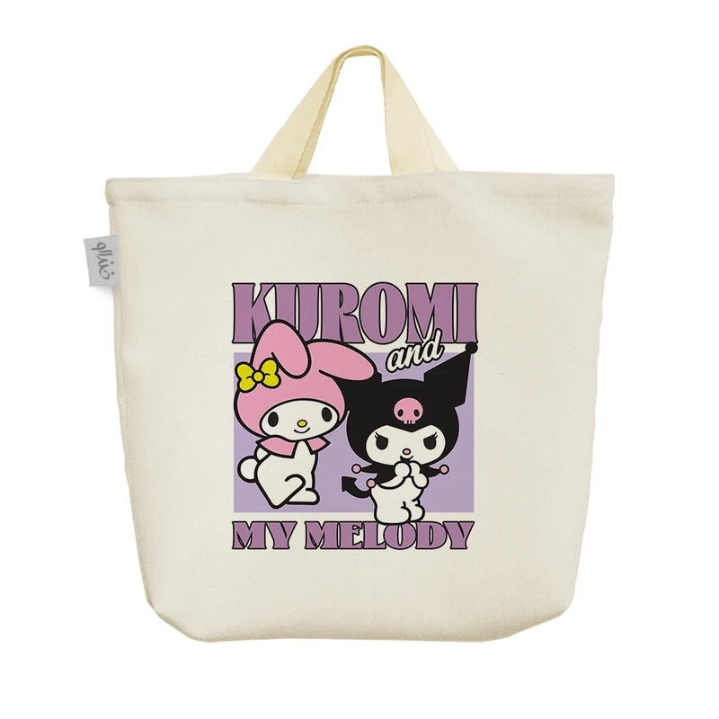 ساک خرید خندالو مدل کرومی و ملودی (Kuromi And Melody) کد H2811