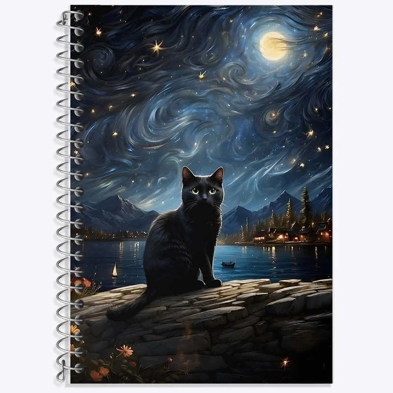 دفتر لغت 50 برگ خندالو طرح گربه سیاه کد F11550