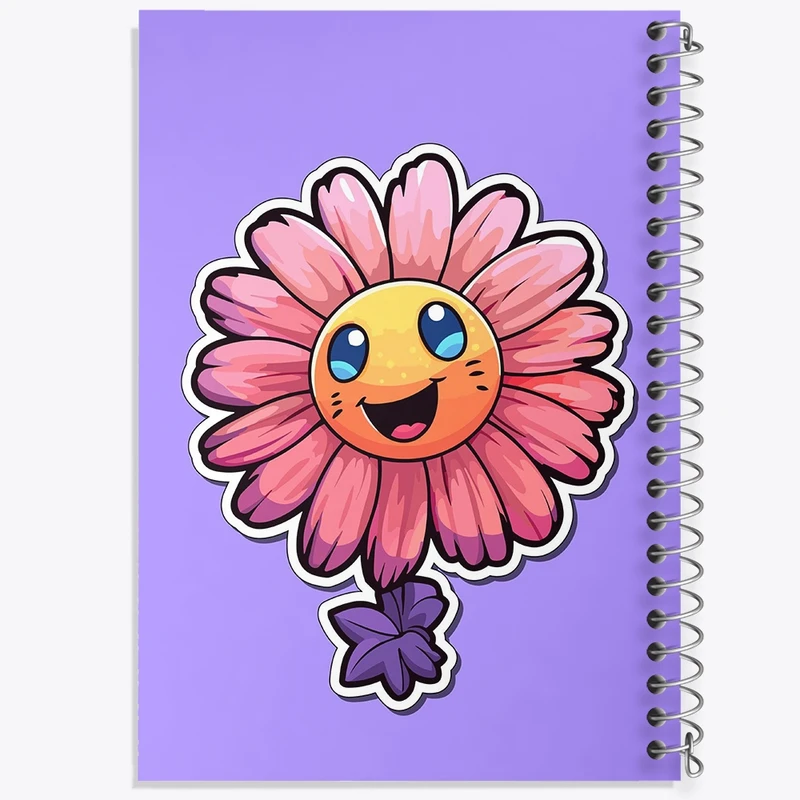 دفتر طراحی 50 برگ خندالو طرح گل و گیاه کد 36648