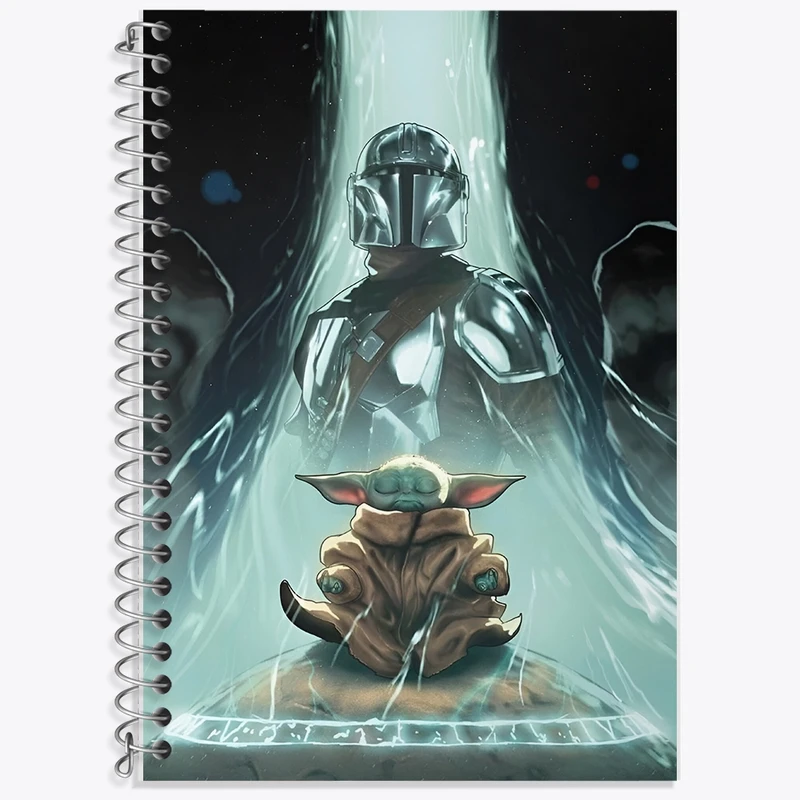 دفتر لغت 50 برگ خندالو طرح مندلورین (The Mandalorian) کد F13751