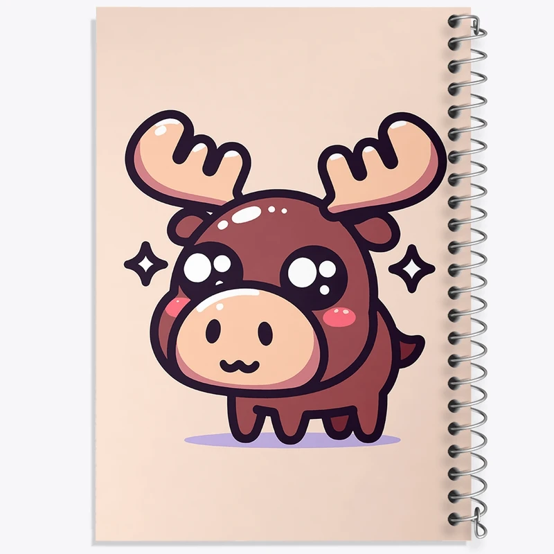 دفتر طراحی 50 برگ خندالو طرح گوزن بامزه کد N5933