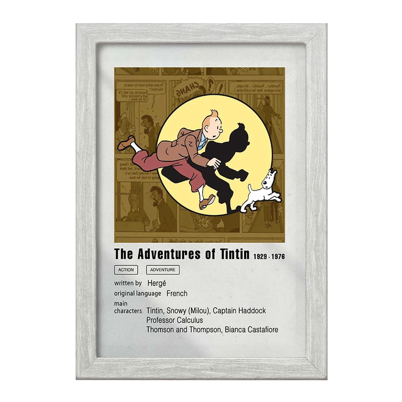 تابلو خندالو طرح تن تن (Tintin) کد F11254