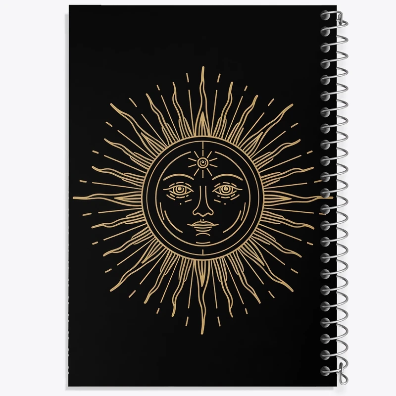 دفتر شطرنجی 50 برگ خندالو طرح خورشید مینیمال کد F3084