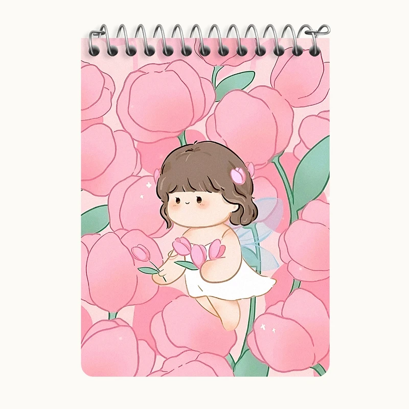 دفتر یادداشت 50 برگ خندالو طرح دخترانه کیوت کد N3918