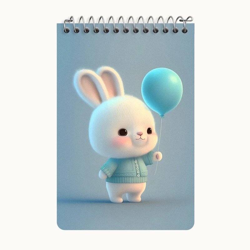 دفتر یادداشت 50 برگ خندالو طرح خرگوش بامزه کد F5771