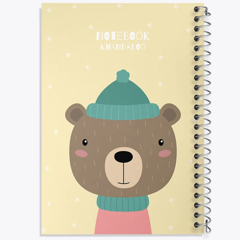 دفتر طراحی 50 برگ خندالو طرح خرس کیوت کد N1547