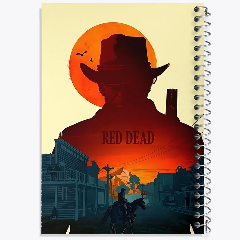دفتر شطرنجی 50 برگ خندالو طرح رد دد (Red Dead) کد F13603