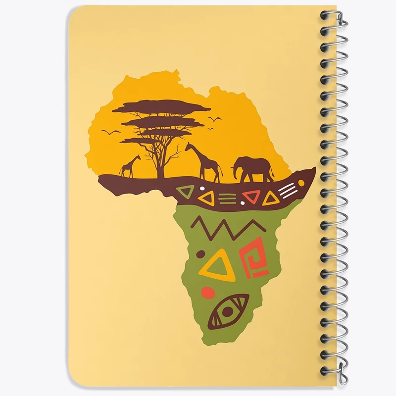 دفتر یادداشت 50 برگ خندالو طرح آفریقا Africa کد 29825