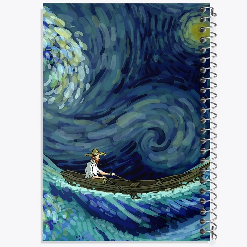 دفتر لیست خرید 50 برگ خندالو طرح ونسان ونگوگ کد F8809