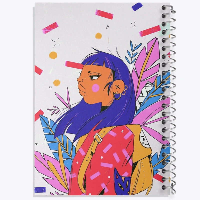 دفتر طراحی 50 برگ خندالو طرح دخترانه کد F8851